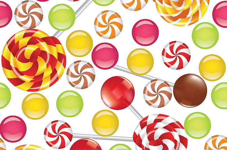 candy lot, the sweetness, texture, lollipops, caramel, candy, sweetness, HD wallpaper