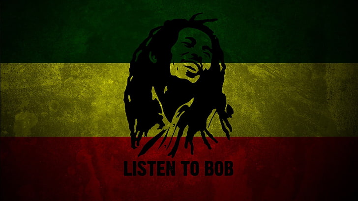 Bob Marley pop portrait, bob marley, flag, smile, dreadlocks, letters, HD wallpaper