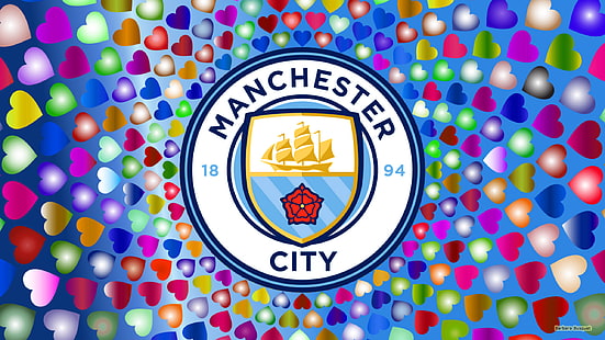 Football, Manchester City F.C., emblème, logo, Fond d'écran HD HD wallpaper