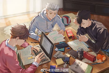 Haikyuu, Anime-Jungs, Kurō Tetsurō, Tōru Oikawa, Kōtarō Bokuto, Anime, HD-Hintergrundbild HD wallpaper