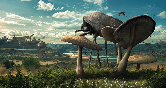 Сосуществовать, насекомое, природа, паразит, научная фантастика, The Elder Scrolls III: Morrowind, HD обои HD wallpaper