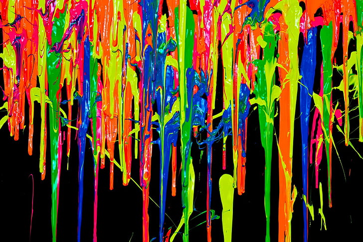 salpicadura de pintura, colorido, Fondo de pantalla HD