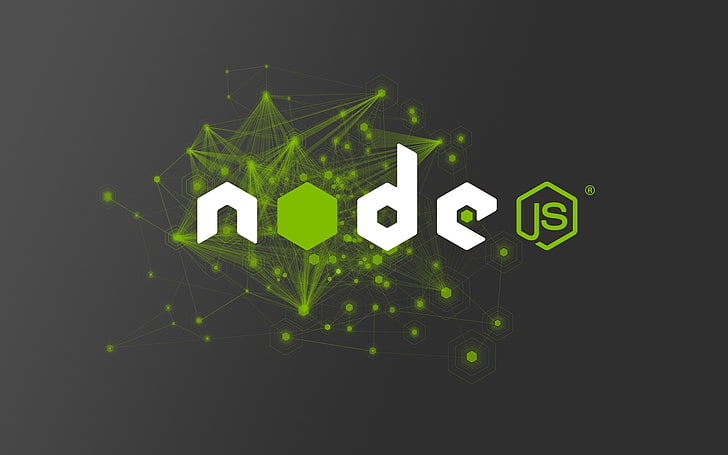 node.js, JavaScript, hexágono, abstrato, HD papel de parede