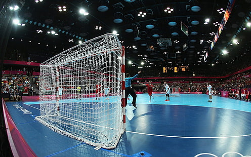 The Copper Box, indoor sports game, london, handball, 2012, HD wallpaper HD wallpaper