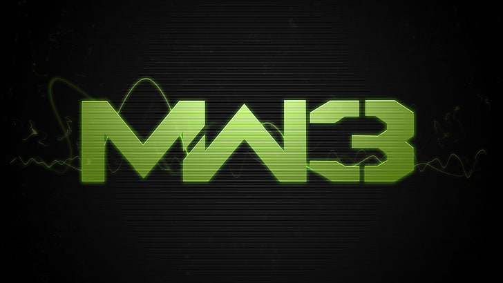 Logo Modern Warfare 3, Call of Duty Modern Warfare 3, Gra, Czcionka, Nazwa, Zielony, Tapety HD