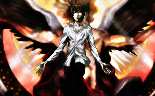 смъртна бележка светлина ангели ягами светлина 1920x1200 Аниме Death Note HD Art, Light, death note, HD тапет HD wallpaper