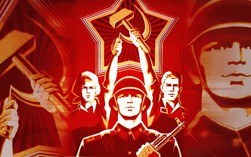 СССР, комунизъм, Съветски съюз, червена армия, HD тапет HD wallpaper