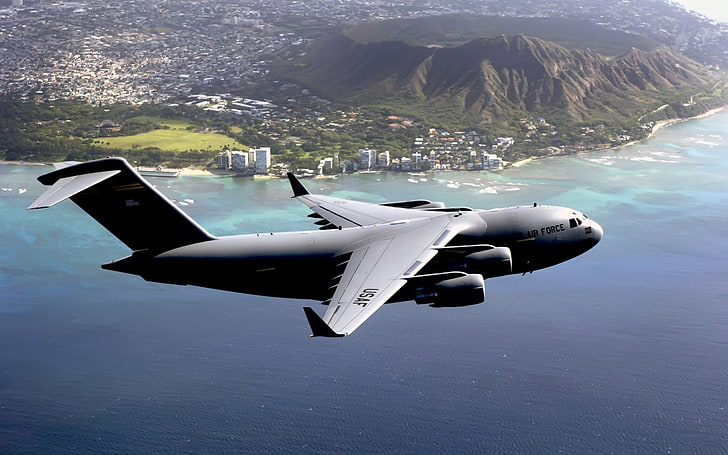 avión, C-17 Globmaster, aviones de combate, Fondo de pantalla HD