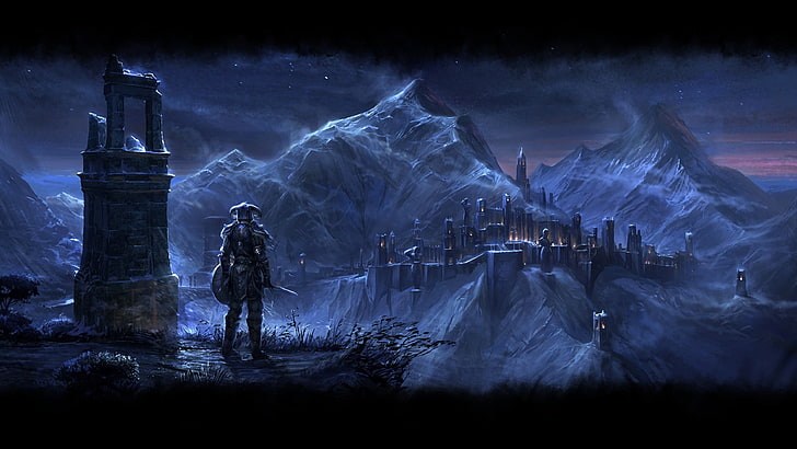 game cover screengrab, The Elder Scrolls Online, video games, mmorpg, fantasy art, HD wallpaper