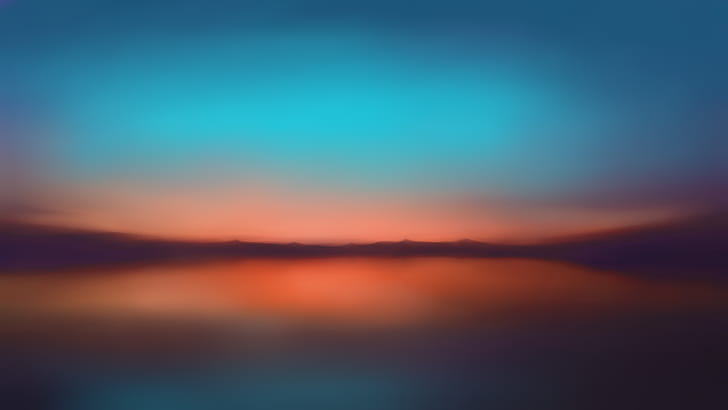Minimal, Reflections, Dusk, 5K, Sunset, HD wallpaper