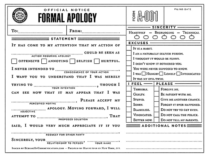 formal apology form, humor, office, white background, monochrome, sheet, text, paper, vintage, letter, HD wallpaper