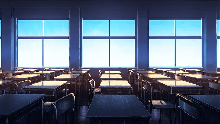 Klassenzimmer, klarer Himmel, HD-Hintergrundbild