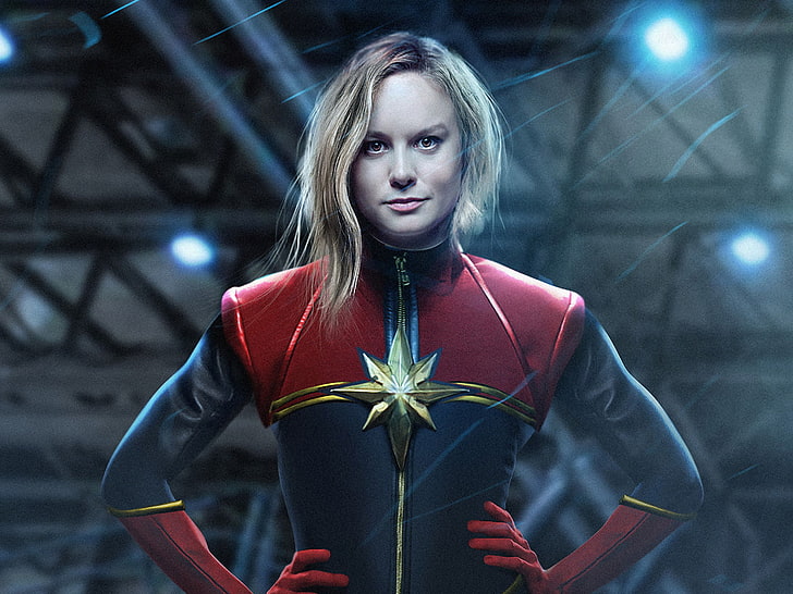 Film, kapten Marvel, Brie Larson, HD tapet