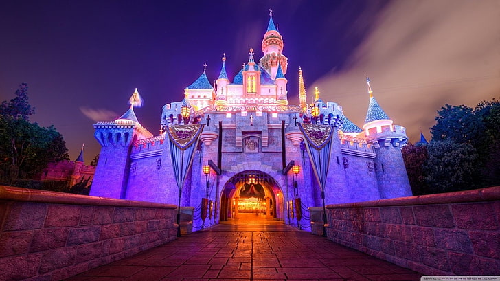 Disney, Disneyland, Château, Château de la Belle au bois dormant, Fond d'écran HD