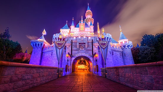 Disney, Disneyland, Castello, Castello della bella addormentata, Sfondo HD HD wallpaper