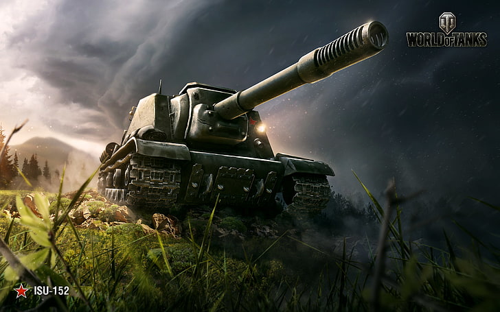World of Tanks, russischer Panzervernichter, ISU-152, HD-Hintergrundbild