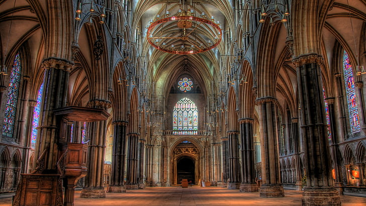 イギリス大聖堂1440×2560、 HDデスクトップの壁紙