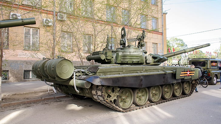 carro armato, T-72 B3, veicoli corazzati della Russia, in preparazione per Victory Parade, Sfondo HD