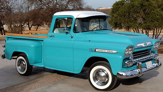 Blauer Pickup mit Einzelkabine, Auto, HD-Hintergrundbild HD wallpaper