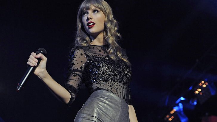 Taylor Swift, penyanyi, wanita, konser, berambut pirang, Wallpaper HD