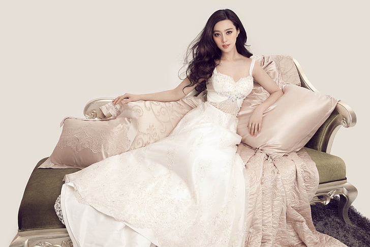 Actrices, Fan Bingbing, Actrice, Chinois, Canapé, Robe, Canapé, Fond d'écran HD