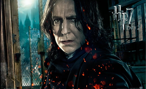 Harry Potter And The Deathly Hallows Part 2..., Harry Potter character, Movies, Harry Potter, harry potter and the deathly hallows, hp7, professor severus snape, alan rickman as professor severus snape, harry potter and the deathly hallows part 2, hp7 part 2, HD wallpaper HD wallpaper
