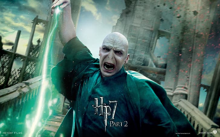magic, rage, mantle, villain, evil, spell, Hogwarts, Harry Potter, magic wand, Ralph Fiennes, Volan de mort, Harry Potter and The Deathly Hallows, franchise, Voldemort, epic, HD wallpaper