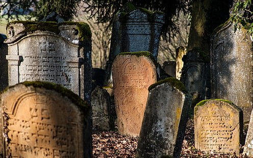 cemetery, graveyard, tombstones, HD wallpaper HD wallpaper