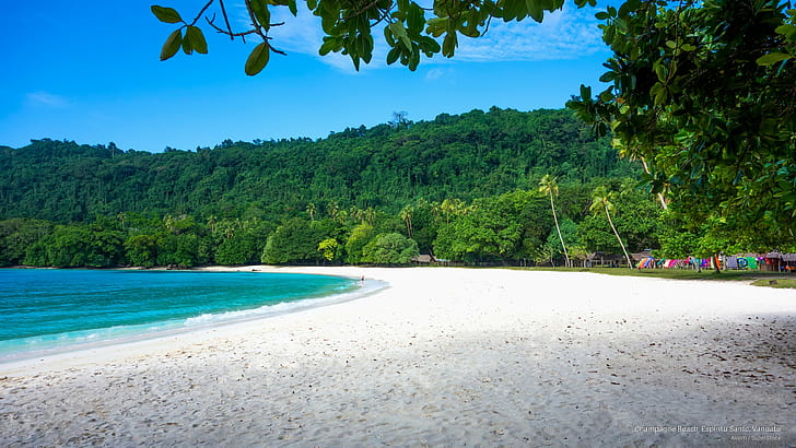 Champagne Beach, Espiritu Santo, Vanuatu, wyspy, Tapety HD