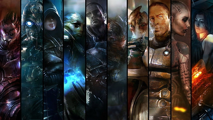 Commander Shepard, Garrus Vakarian, Jack, Kasumi Goto, Legion, Mass Effect, Miranda Lawson, Mordin Solus, PC Gaming, Thane Krios, Zaeed Massani, HD wallpaper