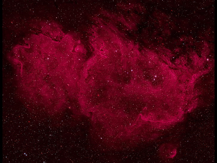 Nebula Stars Red HD, Weltraum, Sterne, rot, Nebel, HD-Hintergrundbild