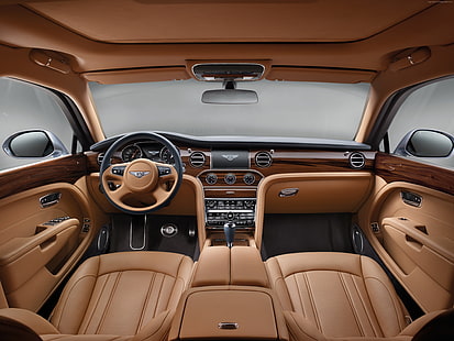 Bentley Mulsanne, interior, Salón del Automóvil de Ginebra 2016, Fondo de pantalla HD HD wallpaper