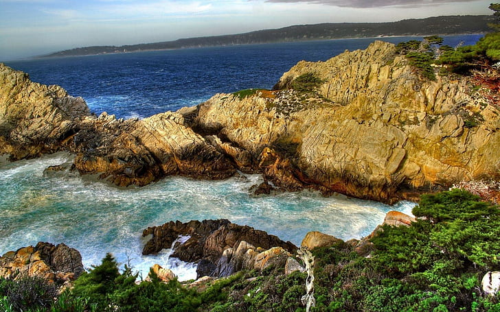 Wasser, Meer, Küste, Bucht, Felsen, Landschaft, HD-Hintergrundbild