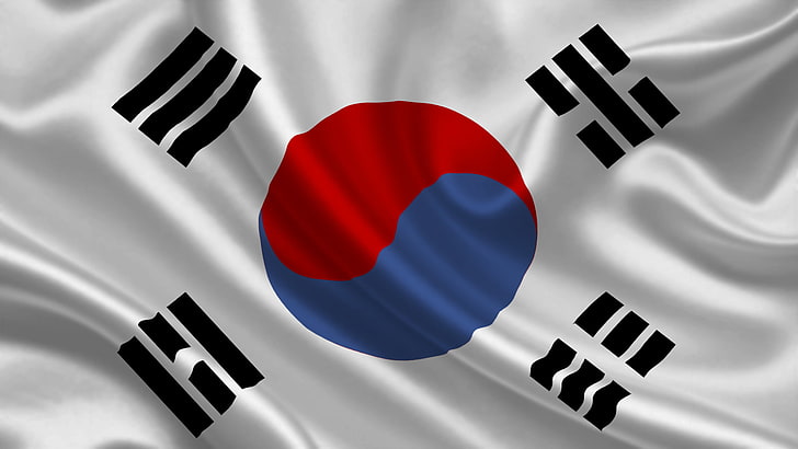 Bandeira da Coréia do Sul, bandeira, Coréia do Sul, HD papel de parede