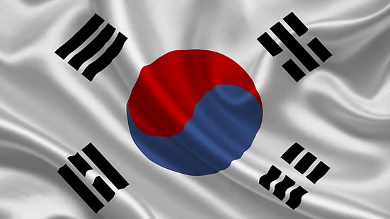 Bandeira da Coréia do Sul, bandeira, Coréia do Sul, HD papel de parede HD wallpaper