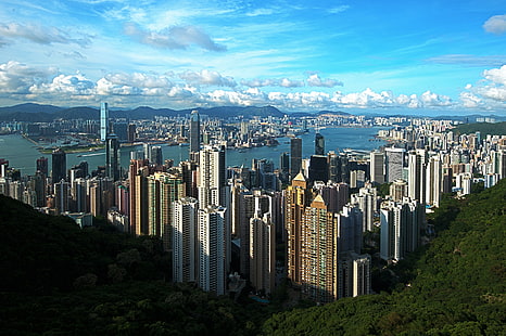 Hong Kong, city, China, landscape, HD wallpaper HD wallpaper