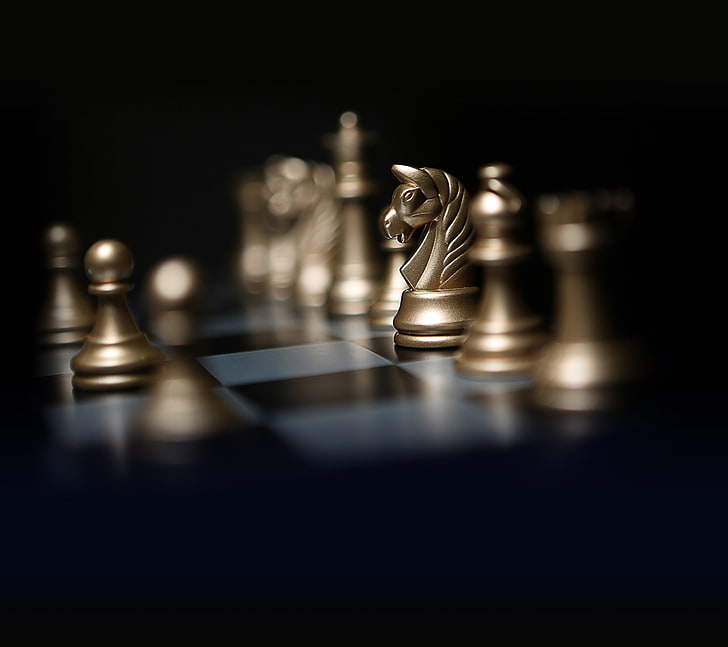 Knight, Huawei Mate 10, Stock, Bokeh, Chessboard, Chess, HD wallpaper