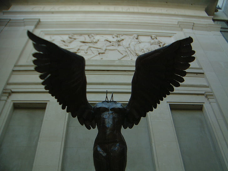 Staty Sculpture Wings HD, digital / konstverk, vingar, staty, skulptur, HD tapet