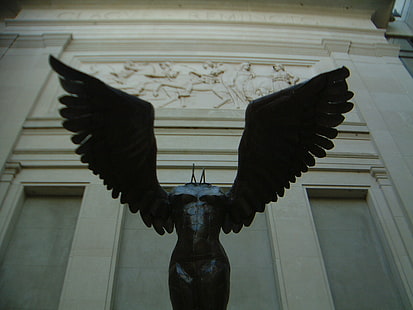 Крылья Статуи Скульптуры HD, digital / artwork, крылья, статуя, скульптура, HD обои HD wallpaper
