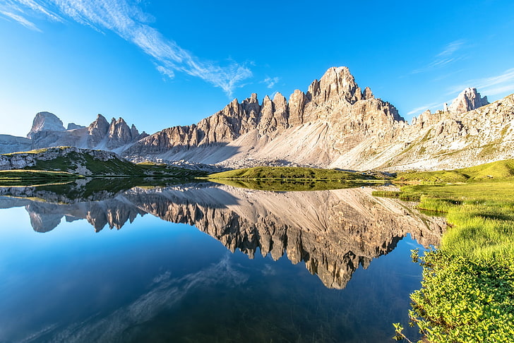 musim panas, pegunungan, The Dolomites, Dolomite Alps, Wallpaper HD
