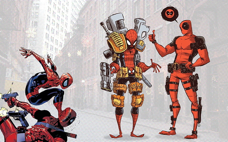 Spiderman funny deadpool wade wilson marvel comics Entertainment Funny HD  Art, HD wallpaper | Wallpaperbetter