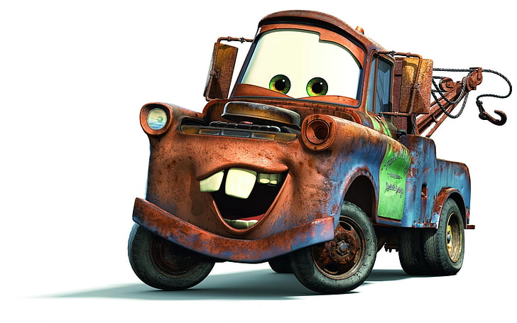Disney Car Mater, Cars, Mater, grúa, Fondo de pantalla HD