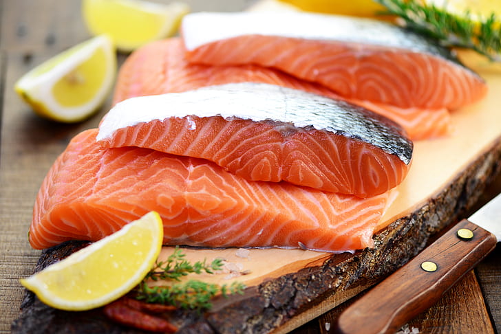 Food, Fish, Salmon, HD wallpaper