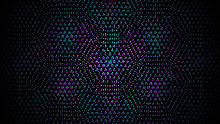 hexagonal, white, dark, mesh, HD wallpaper