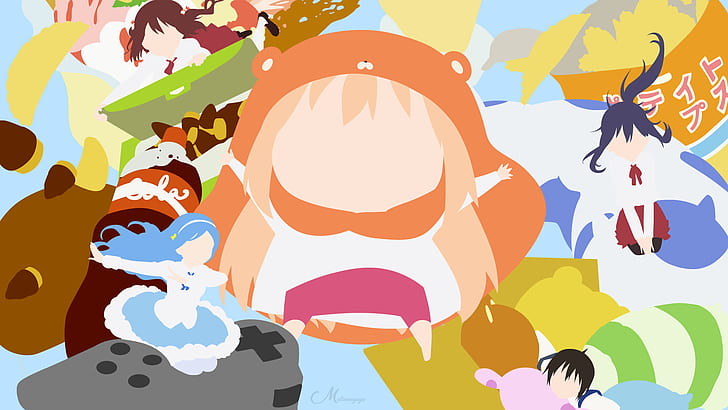Anime, Himouto!Umaru-chan, Kirie Motoba, Nana Ebina, Sylphynford Tachibana, Taihei Doma, Umaru Doma, Wallpaper HD