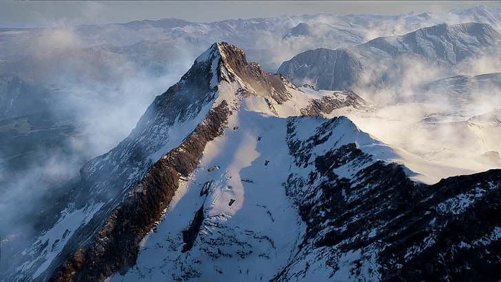 berg, snö, natur, Matterhorn, HD tapet