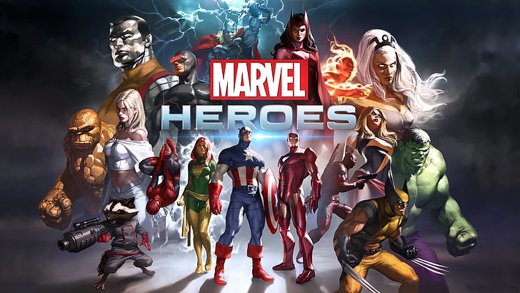 خلفية Marvel Heroes ، الوجود ، الشعار ، العاصفة ، الفريق ، الأذن ، ولفيرين ، الرجل الحديدي ، Cyclops ، Deadpool ، Captain America ، الأبطال الخارقين ، Emma Frost ، Thor ، The Thing ، Spider-Man ، Jean Gray ، Marvel Heroes ، السيدة مارفل ، جوني ستورم ، هالك ، توج ، الشعلة البشرية ، غازيليون إنترتينمنت ، جارجانتوان ، الساحرة القرمزية، خلفية HD