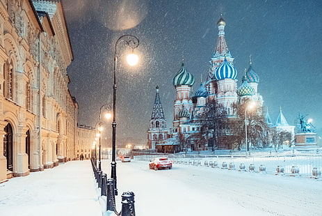 пейзаж, москва, природа, россия, зима, HD обои HD wallpaper