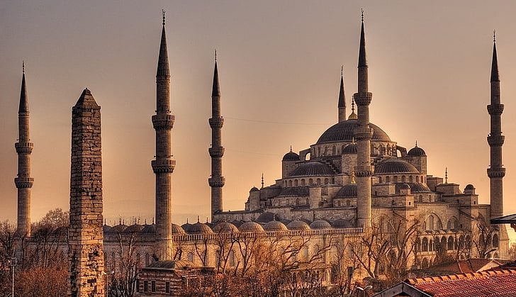 Hagia Sofia, mesquita, Istambul, Turquia, arquitetura, paisagem urbana, HD papel de parede
