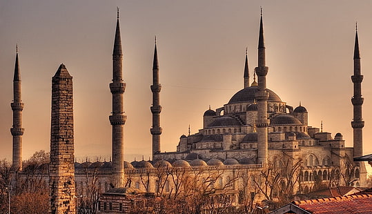 Hagia Sofía, mezquita, Estambul, Turquía, arquitectura, paisaje urbano, Fondo de pantalla HD HD wallpaper